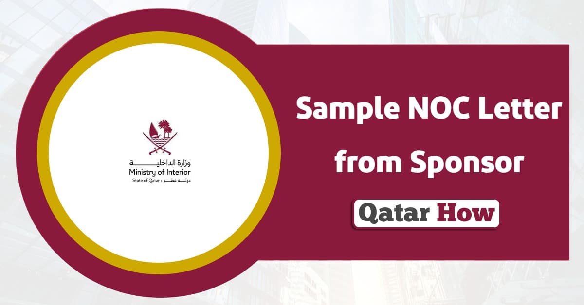 Sample NOC Letter from Sponsor