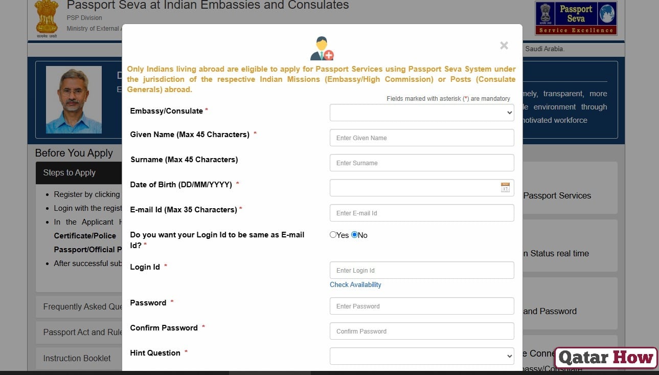 Indian Embassy Qatar Passport Renewal