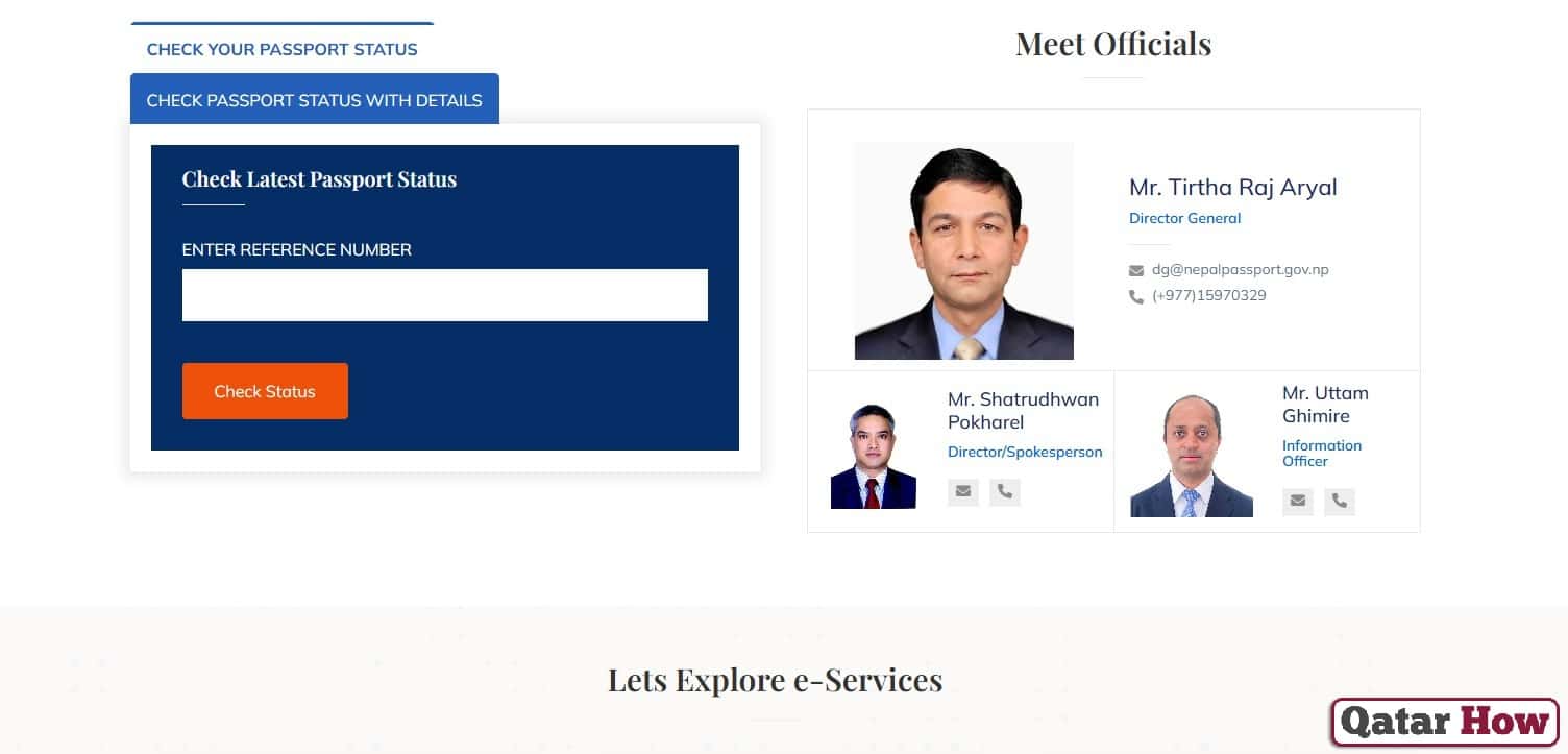 Nepal Embassy Qatar Passport Renewal Status Check Online