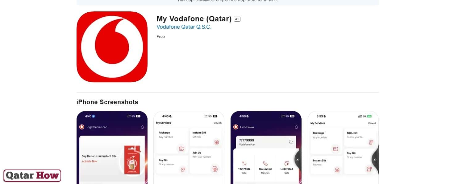 Vodafone Qatar Recharge