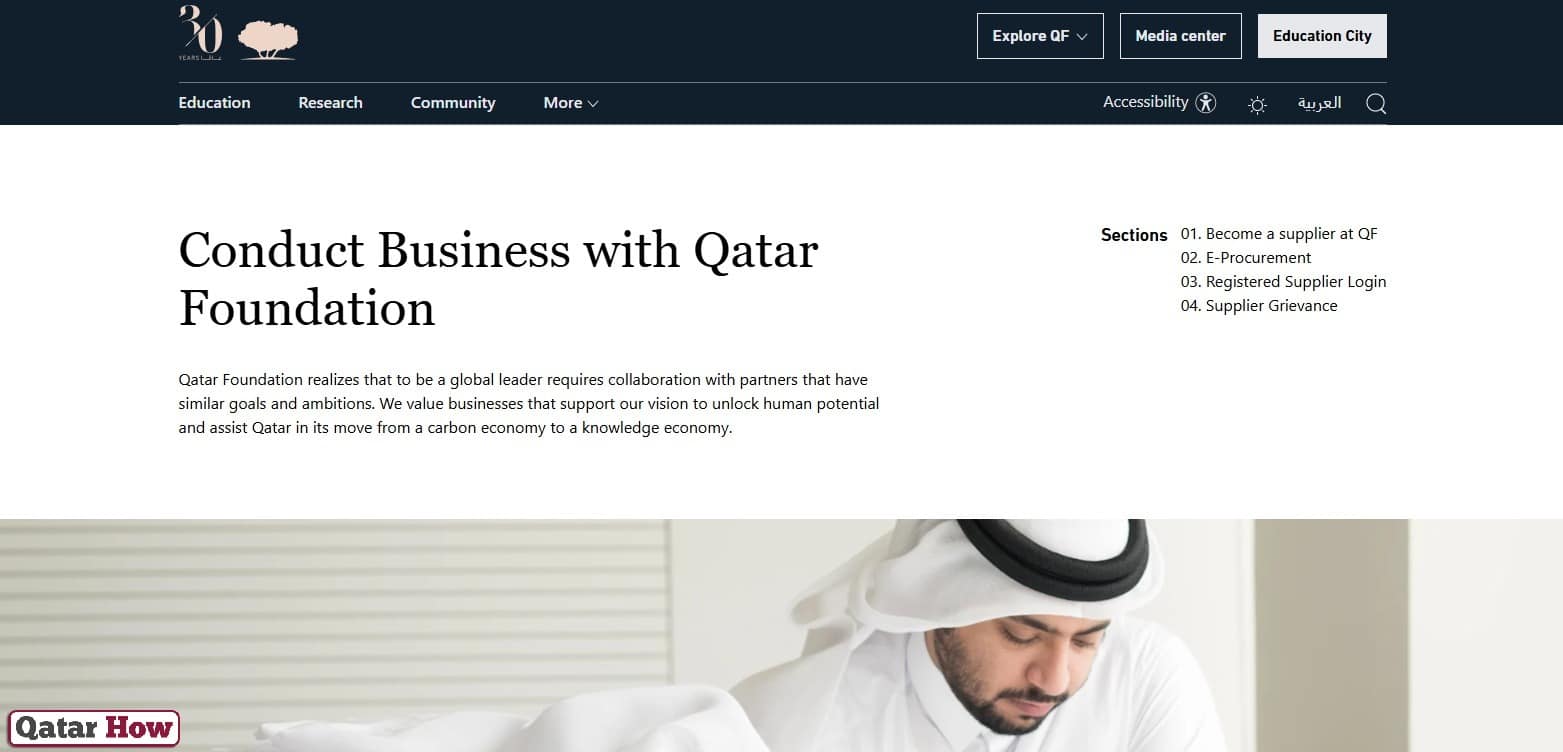 Qatar Foundation Vendor Registration